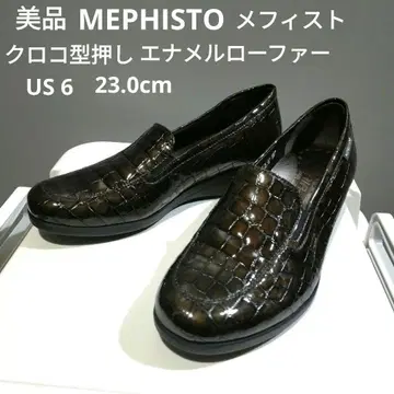 새상품급 MEPHISTO 메피스토 악어 엠보싱 에나멜 로퍼 US6
