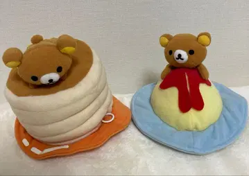 리락쿠마 빙글빙글 봉제 인형 핫케이크&오므라이스