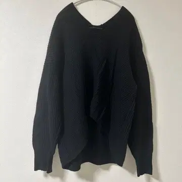 APSTUDIO 블랙 니트 스웨터 긴팔