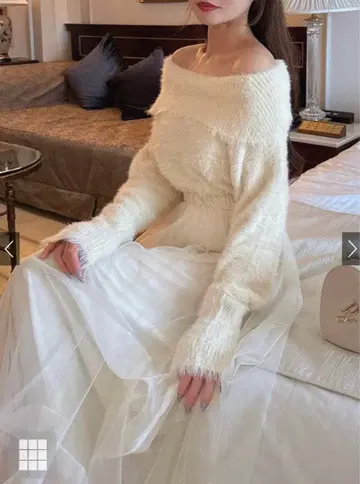 GRL 오프숄더 니트 스커트 세트