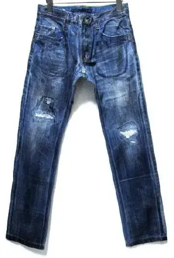 새상품! TETE HOMME 코팅 데미지 데님 M