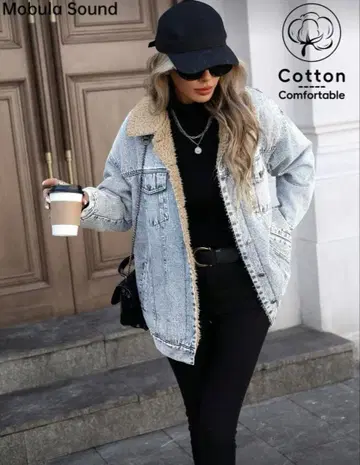 데님 보아 자켓 미사용 새상품