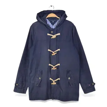 타미힐피거 코튼 더플 코트 토글 네이비 S 후디