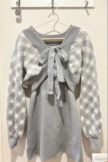 bubbles 버블스 리본 가디건 앙상블 원피스