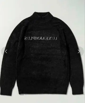 LUXEAKMPLUS 모크넥 플러피 니트 블랙