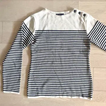 르 미노아 스웨터 울 아크릴 네이비 오프화이트