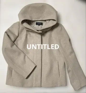 UNTITLED 베이지 후드 부착 자켓 모 100%