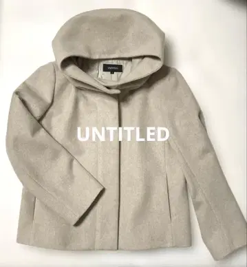 UNTITLED 베이지 후드 부착 자켓 모 100%