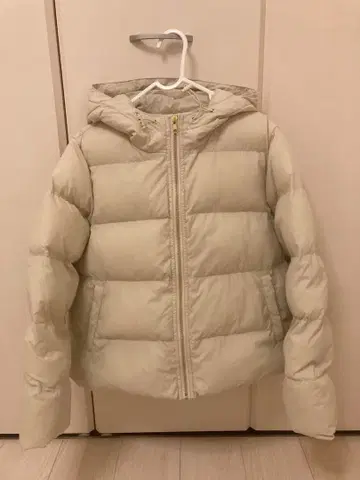 Dessin 데셍 후드 부착 다운 자켓 사이즈 M 아이보리