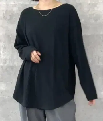 AnnaKerry 웜 롱 T 루즈 BLACK