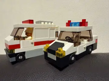 헤이세이 레트로 LEGO 구급차와 순찰차 세트