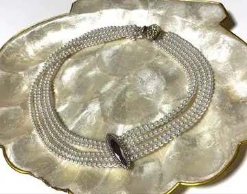 다중 펄 목걸이 & 핑크 스톤