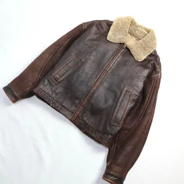 빈티지 아카이브 리얼 무스탕 쇼트 기장 B3 플라이트 자켓