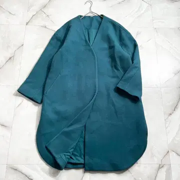 A18219 컨디션 최상 미라 오웬 셔츠 커브 노카라 코트 0