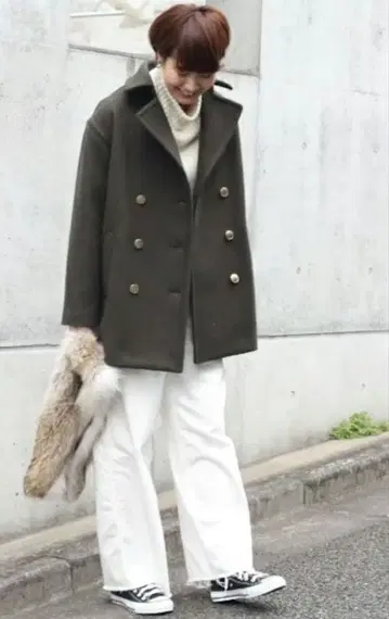 [새상품급] FRAMeWORK 라무 리버 멜톤 피 코트 36