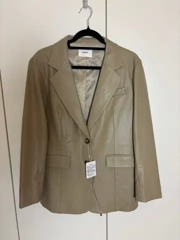 MURUA 베이지 인조 가죽 테일러드 자켓 새상품