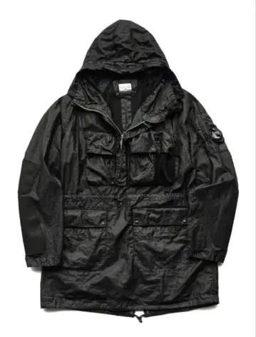 미사용 씨피 컴퍼니 클락스 코트 블랙 린넨 후드티 콜라보