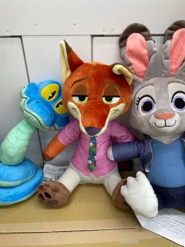 주토피아2 L 봉제 인형 닉 주디 게리