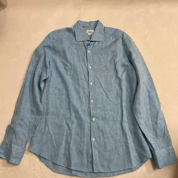 지아네토 GIANNETTO 린넨 셔츠 긴팔 블루 17 43