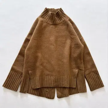 프리미어 아롱디스망 울 캐시미어 하이넥 니트 풀오버