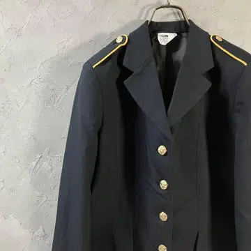 빈티지 자켓 에폴렛 골드 버튼 리브라인 풀버튼 LO5