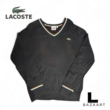 LACOSTE LIVE 라코스테 V넥 스웨터 니트 블랙 L