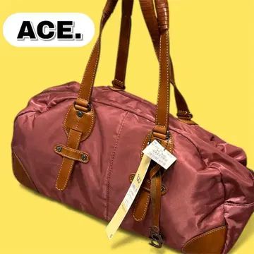 택 포함 새상품 ACE Tabi 일본제 보스턴 백 경량 핑크 여행 파우치