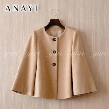 [927] 아나이 울 숏코트 베이지 36