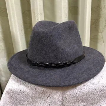 이탈리아제 솔바티 크러셔블 햇 그레이 울 100% 새상품