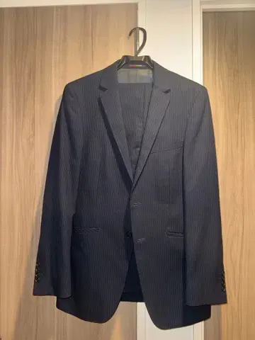 ORIHICA 수트 셋업 네이비 스트라이프 성인식