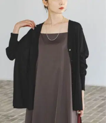 노블 새상품급 와이드 2WAY V넥 가디건