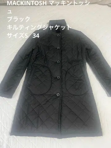 매킨토시 블랙 퀼팅 자켓 S 사이즈 34 코트