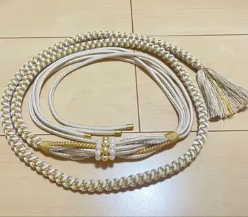 새상품급 골드 화이트 베이지 허리띠 성인식