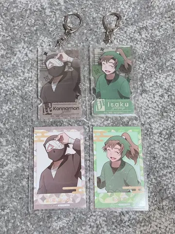 닌타마 란타로 젠포지 잇사쿠 자토 콘나몬 아크릴 키링 미니 사진