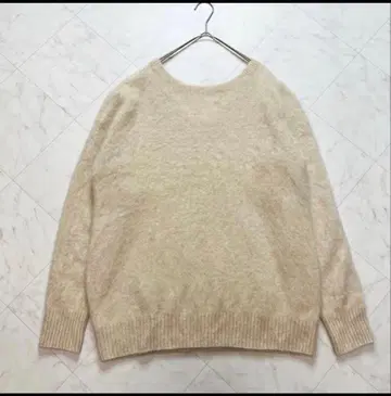 새상품급 BABYLONE FOX 캐시미어 2WAY 풀오버 니트 베이지