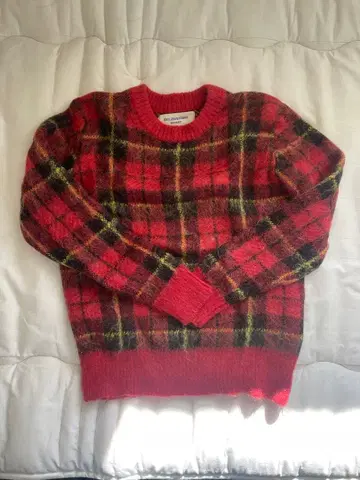 BEAMS BOY 체크 무늬 스웨터 긴팔 크리스마스