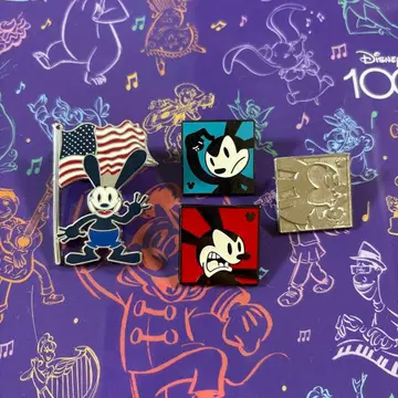 해외 디즈니 오즈왈드 핀 배지 HiddenMickey 핀 트레이딩