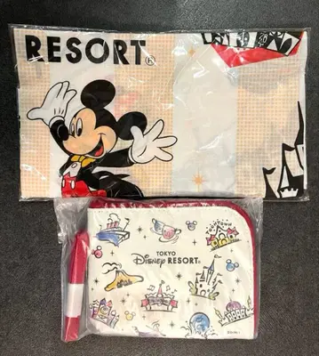 [미사용 새상품] JAL 오리지널 도쿄 디즈니랜드 패스케이스 수건