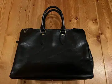 COMPLEX GARDENS 블랙 가죽 비즈니스 백