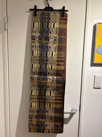 기하학 패턴 후쿠로 오비 다색