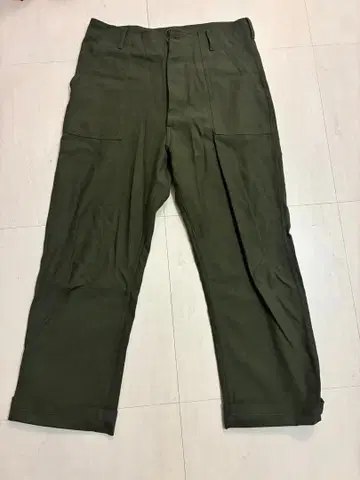 베이커 팬츠/카고 팬츠/올리브 그린