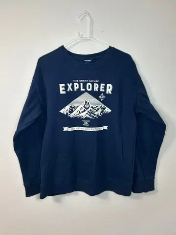 네이비 크루넥 트레이닝복 M