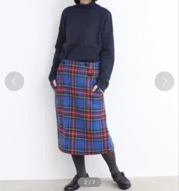 뷔르데사봉 Harris Tweed 세일러 타이트 스커트