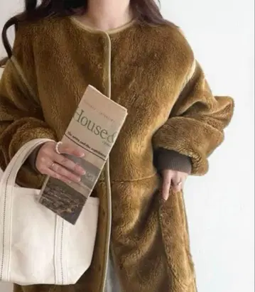 classicalelf Java 자바 콜라보 퍼 블루종 아우터