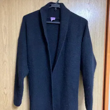 폴스미스 블랙 니트 롱 가디건 허리 리본 포함