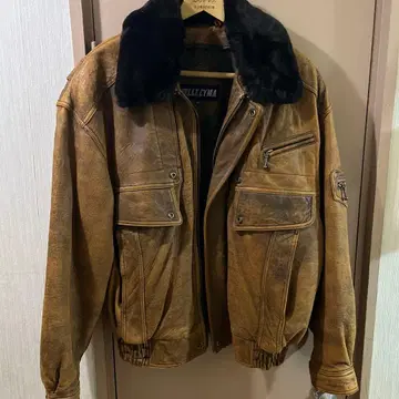 PELLE CYMA 브라운 자켓 42