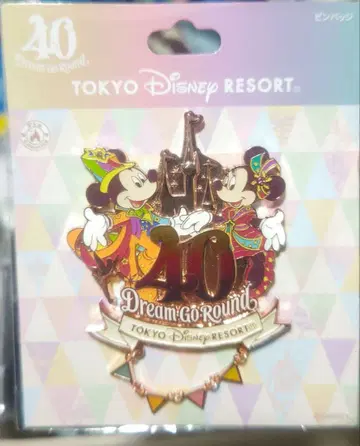 [ 미사용 새상품 ] 도쿄 디즈니 리조트 40주년 핀 배지