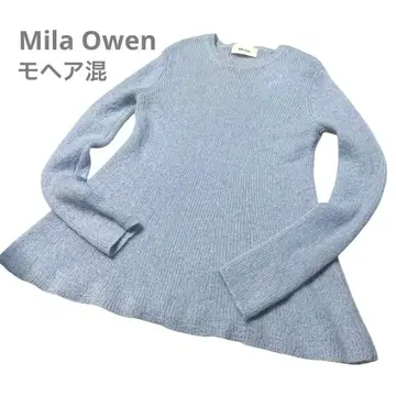 Mila Owen 미라 오웬 모헤어 양모 니트 블루