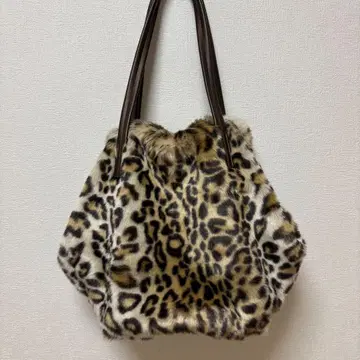 인조 모피 2way 숄더백 레오파드 무늬 ZAKKA-BOX