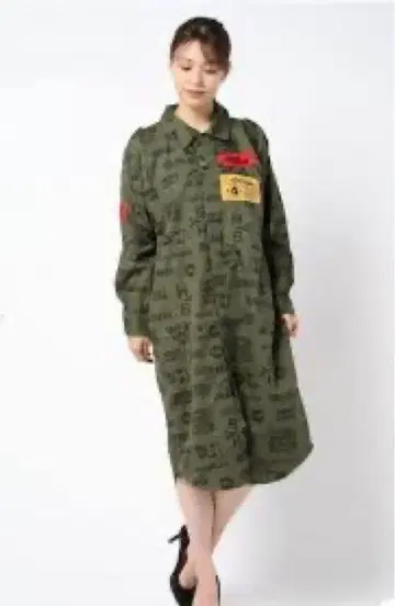 새상품 HYSTERICGLAMOUR ICKET PATCH 셔츠 원피스